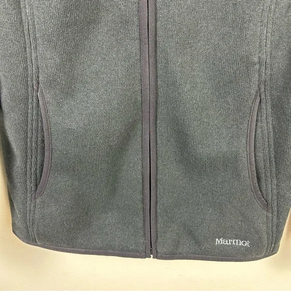 Marmot Women's black hooded fleece sweater size: M - Picture 7 of 15